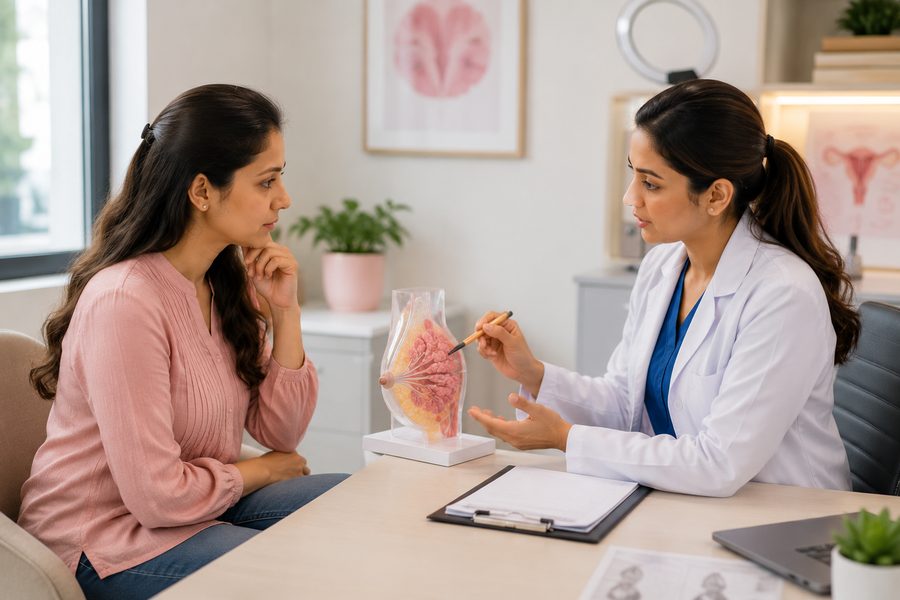 Breast examination consultation